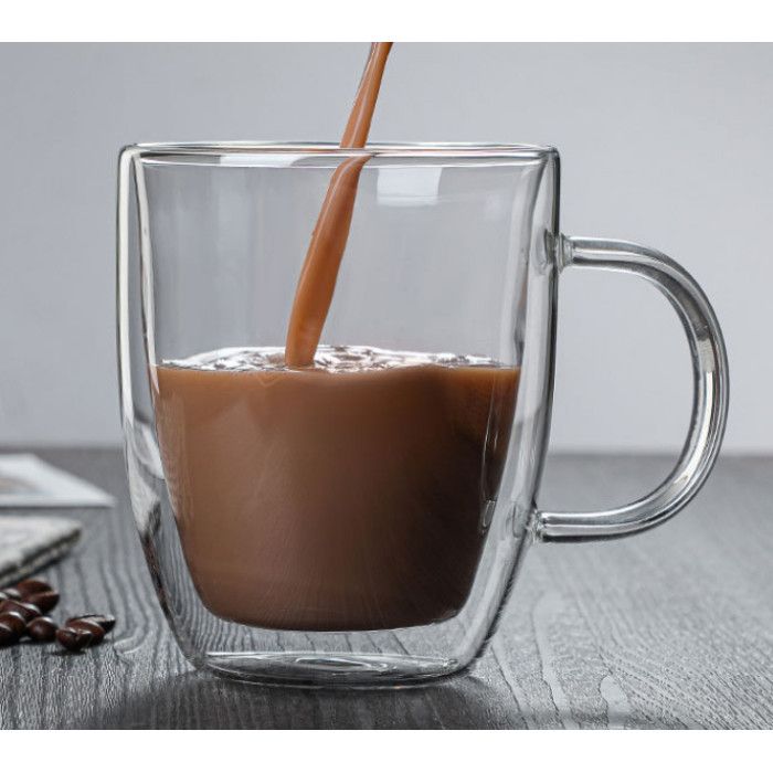 Чашка подвійне скло "Пряма" 280 мл.