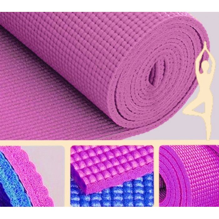 Коврик для йоги 6 мм светло розовый