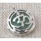 Кулон "Ом", що відкривається, вставка Зелений авантюрин