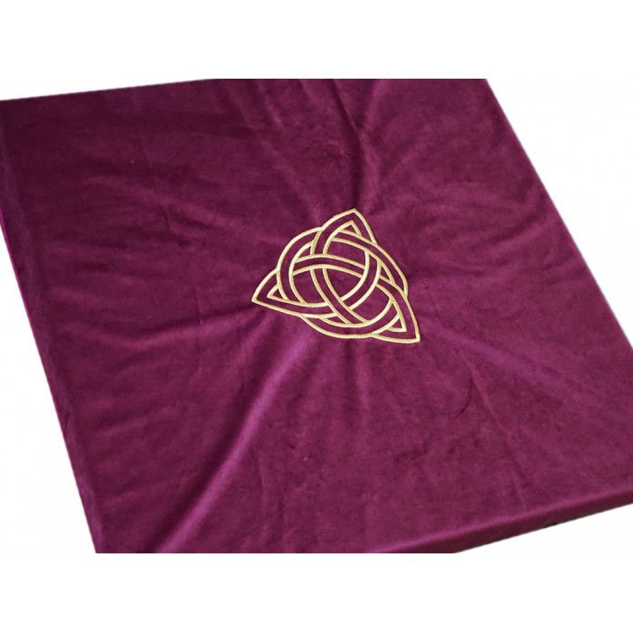 Скатертина для ворожіння оксамит Кельтський вузол бордо вишивка