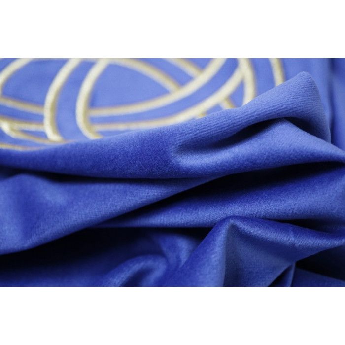 Скатертина для ворожіння оксамит Кельтський вузол блакитна вишивка