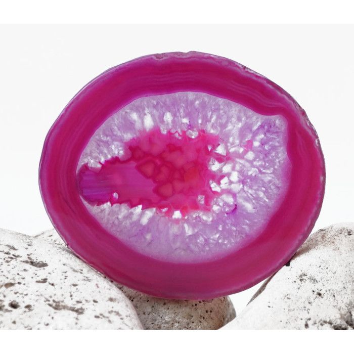 Зріз Агата 8 - 10 см. рожевий