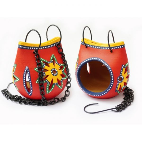 Світильник під свічку підвісний теракотовий червоний KB-14A