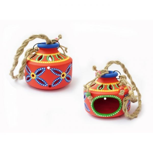 Світильник під свічку підвісний теракотовий червоний KB-37B