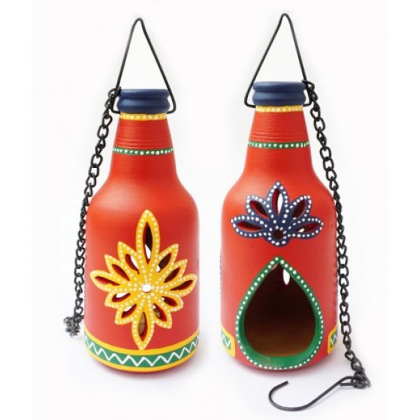 Світильник під свічку підвісний теракотовий червоний KB-6C