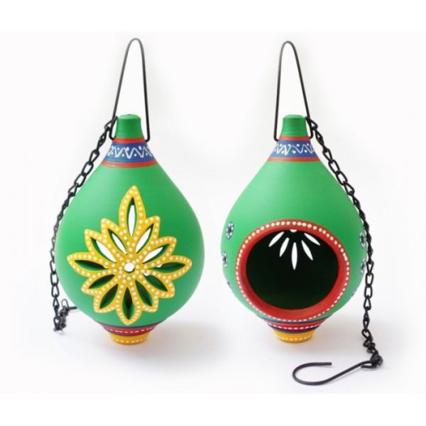 Світильник під свічку підвісний теракотовий зелений KB-12D