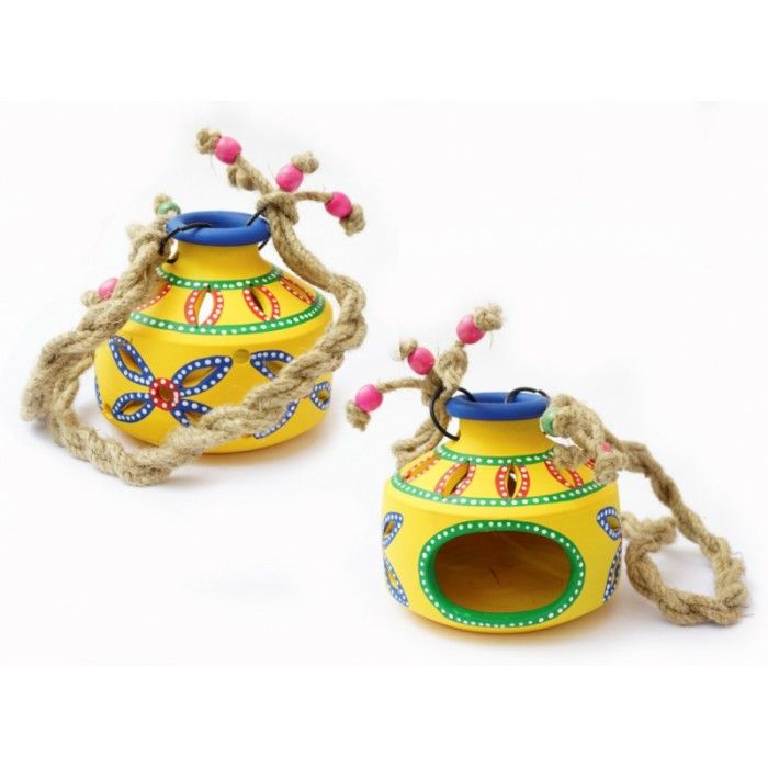 Світильник під свічку підвісний теракотовий жовтий KB-37C