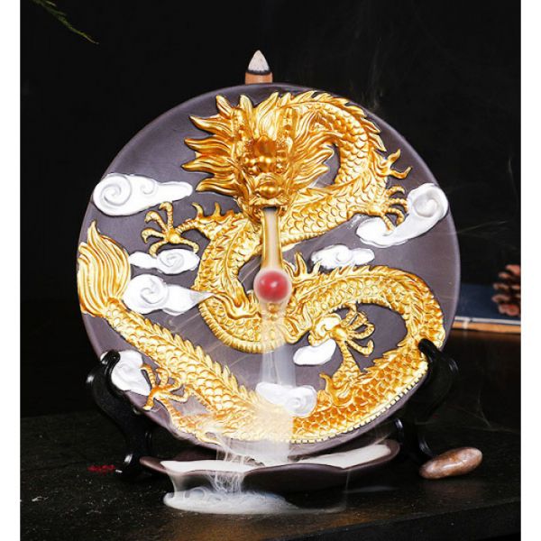 Подставка для благовоний Жидкий дым "Золотой Дракон"