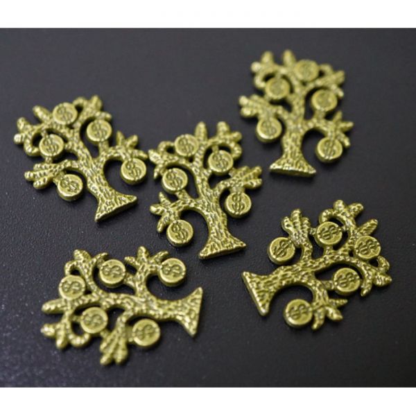 Амулет в кошелёк Денежное Дерево под бронзу 10 штук