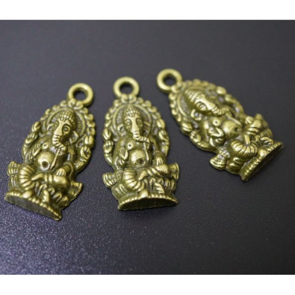 Амулет в кошелёк Ганеш под бронзу 10 штук