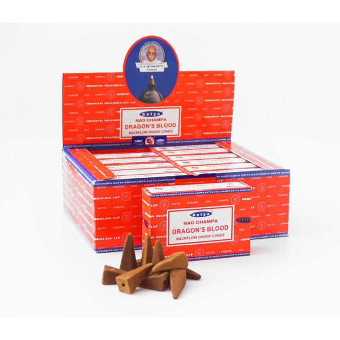 Аромаконусы Жидкий дым Кровь Дракона Сатья SATYA BACK FLOW CONES DRAGON'S BLOOD