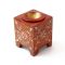 Аромалампа кам'яна квадратна різьблена помаранчева NO.-311
