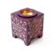 Аромалампа каменная квадратная резная сиреневая NO.-283