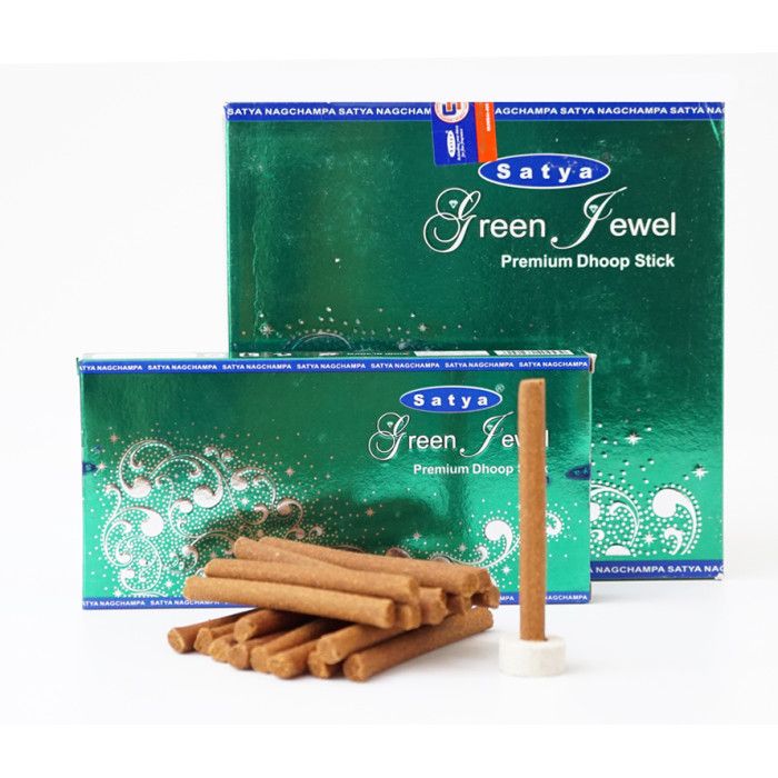 Аромапалички безосновні Зелена Дорогоцінність Сатья SATYA GREEN JEWEL DHOOP