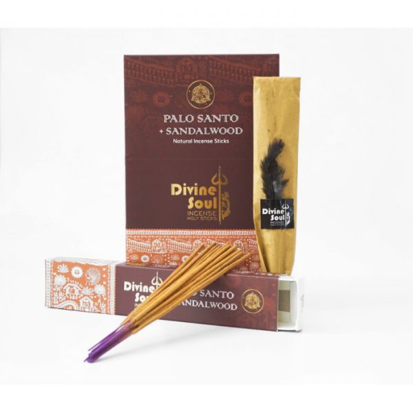 Аромапалочки Пало Санто и Сандаловое дерево DIVINE SOUL PALO SANTO SANDALWOOD 15 грамм