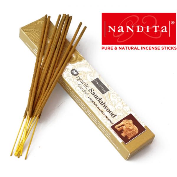 Аромапалички Сандалове дерево Нандіта Nandita Organic Sandalwood 15 грам