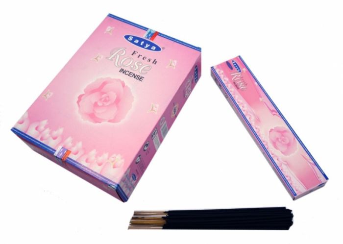 Аромапалочки Свежая Роза Сатья Satya Fresh Rose 25 грамм