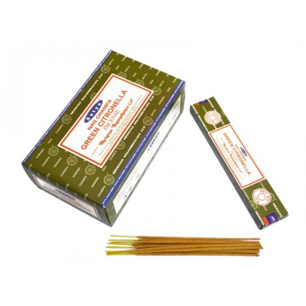 Ароматичні палички Зелена цитронелла Сатья Satya Green Citronella 15 грам