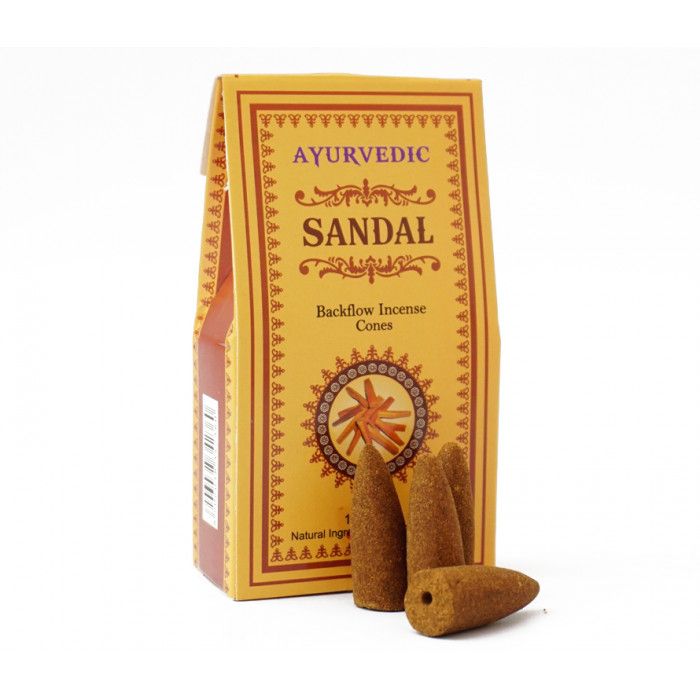 Ароматические конусы Сандал Аюрведик Ayurvedic BACK FLOW CONES SANDAL