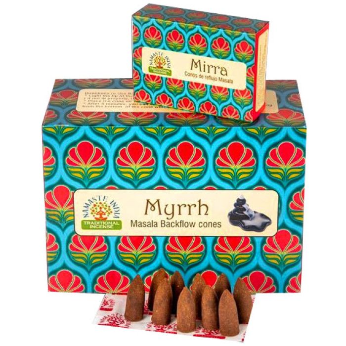 Ароматичні конуси Рідкий дим Мірра NAMASTE INDIA MYRRH