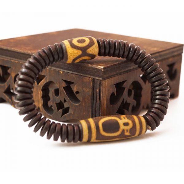 Браслет Дзі "Бог багатства" з кокосу