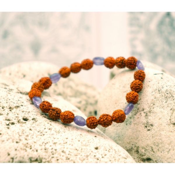 Браслет Рудракша + Аметист