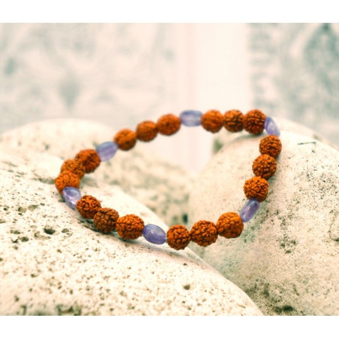 Браслет Рудракша + Аметист