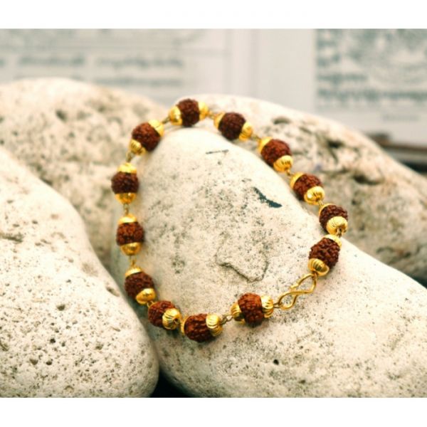 Браслет Рудракша + Латунь 6 мм
