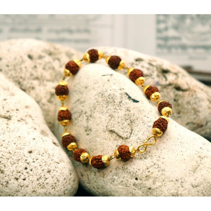 Браслет Рудракша + Латунь 6 мм