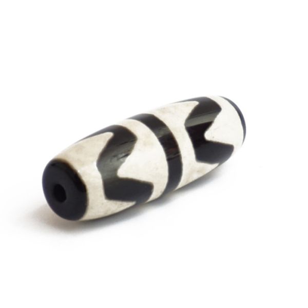 Бусина ДЗІ чорна Зуб Тигра