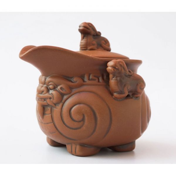 Чахай глиняный с крышкой "Пияо" красный 200 мл.