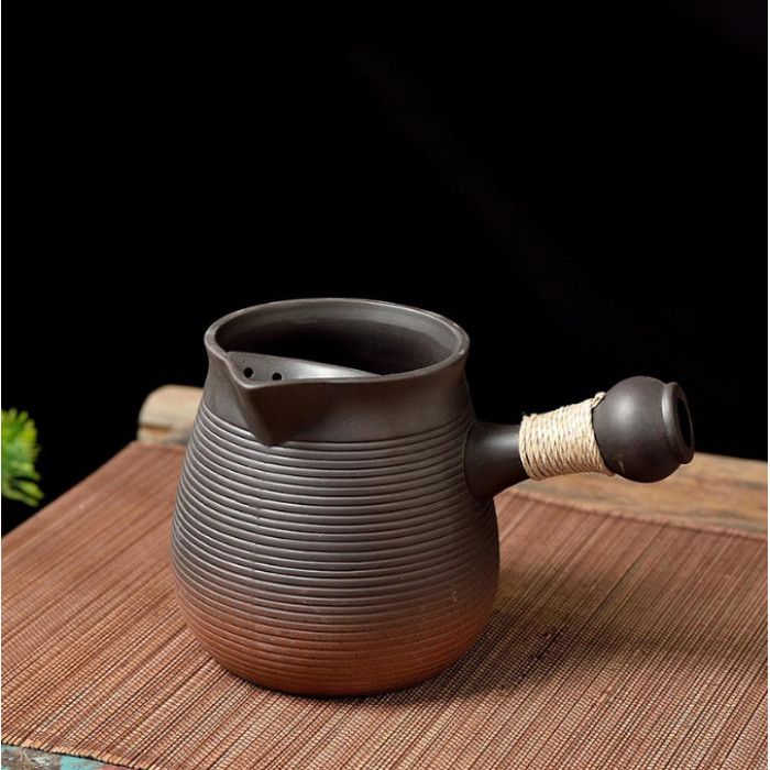 Чахай с боковой ручкой большой Черный 650 мл.