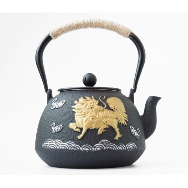 Чайник чугунный Тэцубин с ситом "Цилинь" 1200 мл.