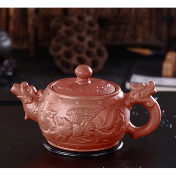 Чайник "Дракон Фенікс" керамічний червоний 300 мл.