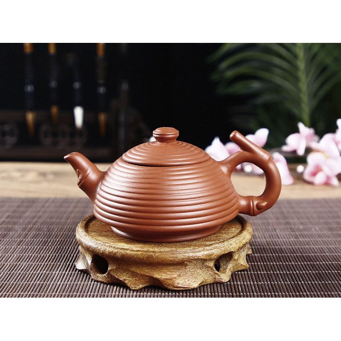 Чайник "Полоска" глиняный Красный 100 мл.