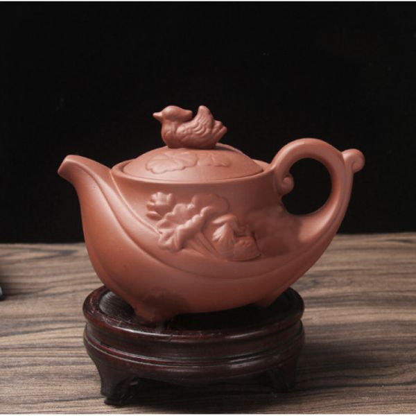 Чайник "Качка" глиняний червоний 400 мл.