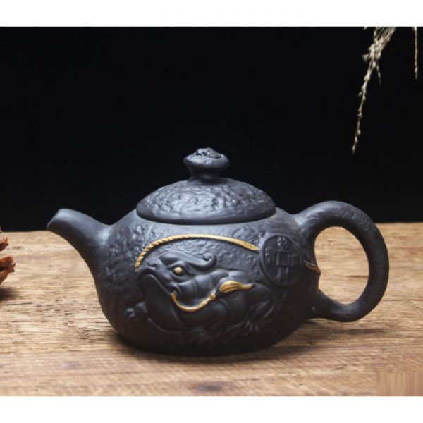 Чайник "Жаба багатства" чорний 400 мл.