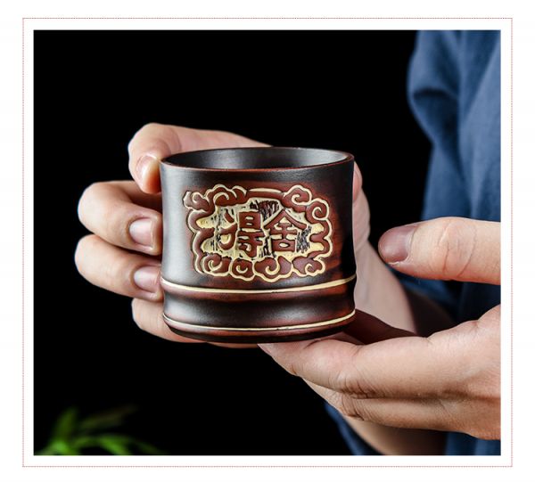 Чашка SHEDE глиняна коричнева 100 мл.