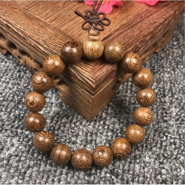 Чотки - браслет з дерева Венге 12 мм 17 бусин