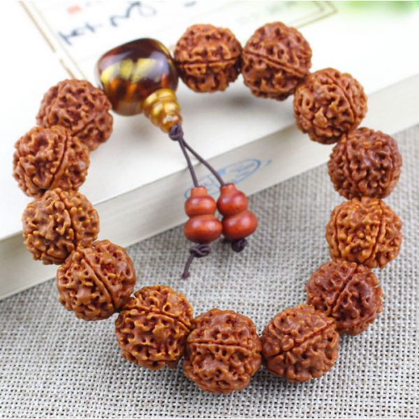 Чотки - браслет з рудракші 13 намистин Улоу