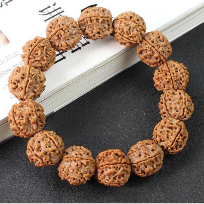 Чотки - браслет з Рудракші 14 намистин