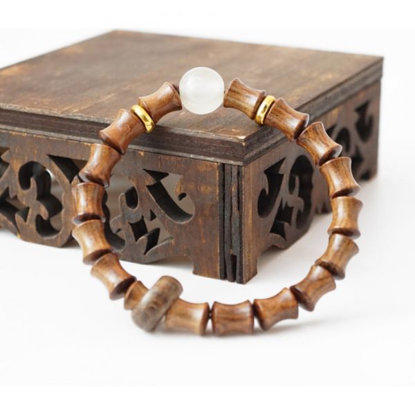 Чотки - браслет Палісандр + Нефрит 8 мм 17 бусин