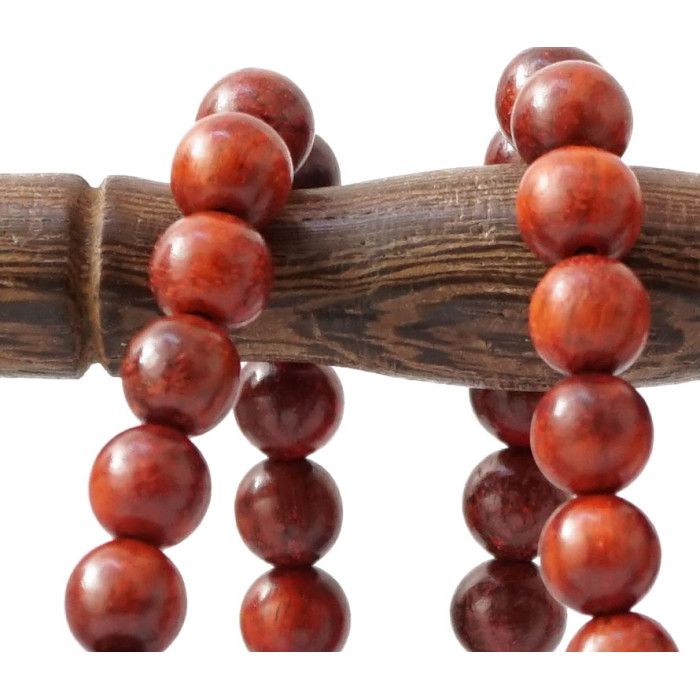 Чотки 108 намистин 8 мм Червоний Сандал