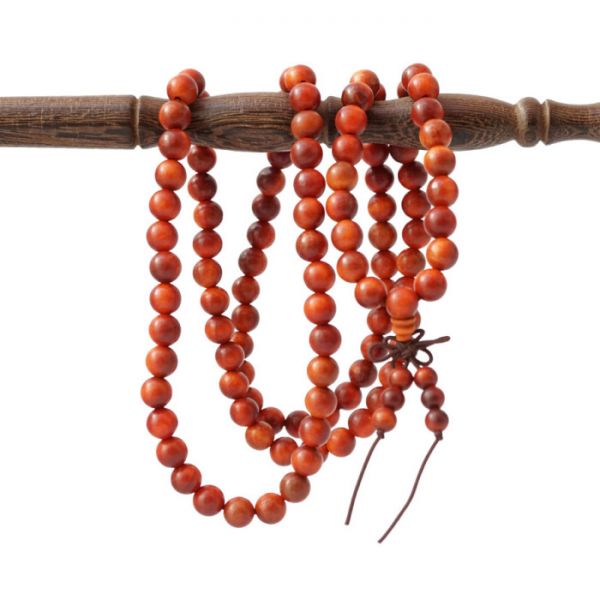 Чотки 108 намистин 8 мм Червоний Палісандр