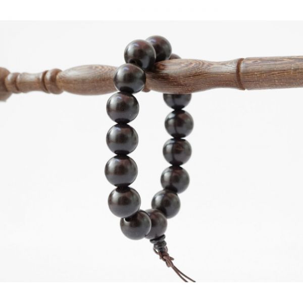 Чотки 15 намистин 15 мм Ебенове дерево