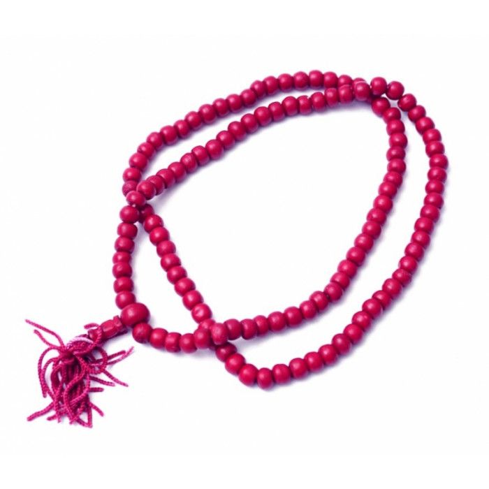 Чотки з кістки 8 мм. бордові