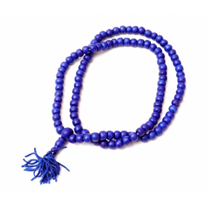 Чотки з кістки 8 мм. сині