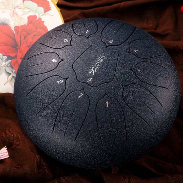 Глюкофон "Happy Drum" 11 нот Чорний Карбонова сталь