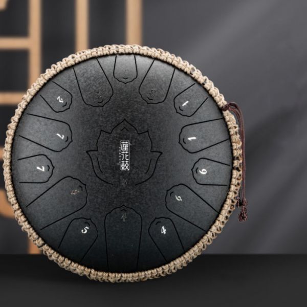 Глюкофон "Happy Drum" 15 нот Чорний Карбонова сталь