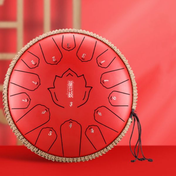 Глюкофон "Happy Drum" 15 нот Червоний Карбонова сталь